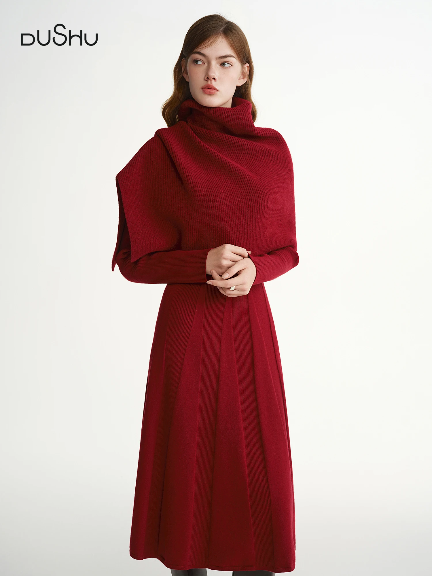 DUSHU 【Lovely Christmas】 Plus-Size Women's Winter 2025 New Arrival Gentle Knitted Cape Dress Set Elegant Two-Piece Dresses Sets
DUSHU 【Lovely Christmas】 Plus-Size Women's Winter 2025 New Arrival Gentle Knitted Cape Dress Set Elegant Two-Piece Dresses Sets