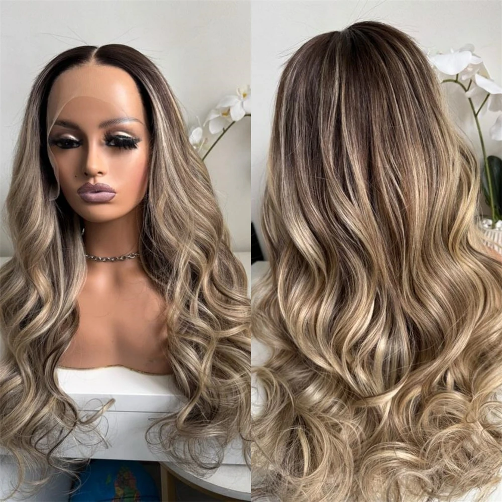 Party Daily Wig Ombre Blonde Brown Synthetic Lace Front Wig Swiss HD Lace Wig for Women Soft Wave Wig Original Factory Cheap Wig
Party Daily Wig Ombre Blonde Brown Synthetic Lace Front Wig Swiss HD Lace Wig for Women Soft Wave Wig Original Factory Cheap Wig