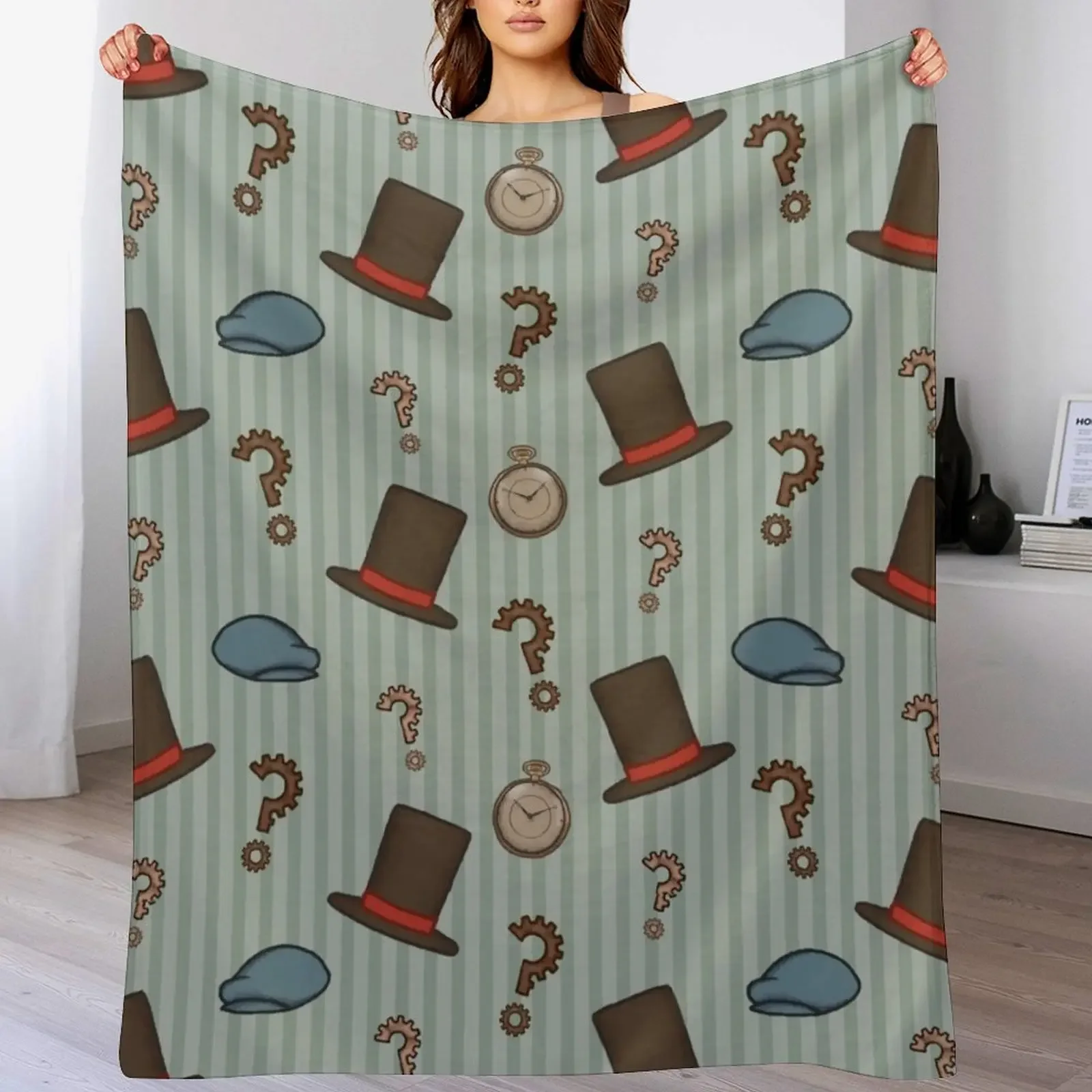 Professor Layton Repeated Pattern (Green) Throw Blanket All Weather Soft Throw Blanket for Sofa
Professor Layton Repeated Pattern (Green) Throw Blanket All Weather Soft Throw Blanket for Sofa