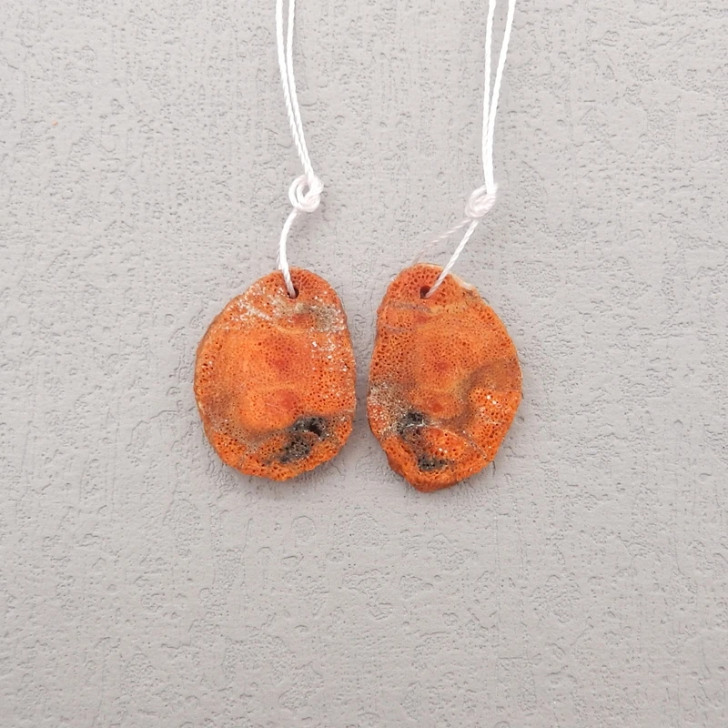 2PCS Natural Orange Coral round Earrings Beads 25x17x3mm 3.7g for Jewelry Making Fashion Stone Accessories
2PCS Natural Orange Coral round Earrings Beads 25x17x3mm 3.7g for Jewelry Making Fashion Stone Accessories