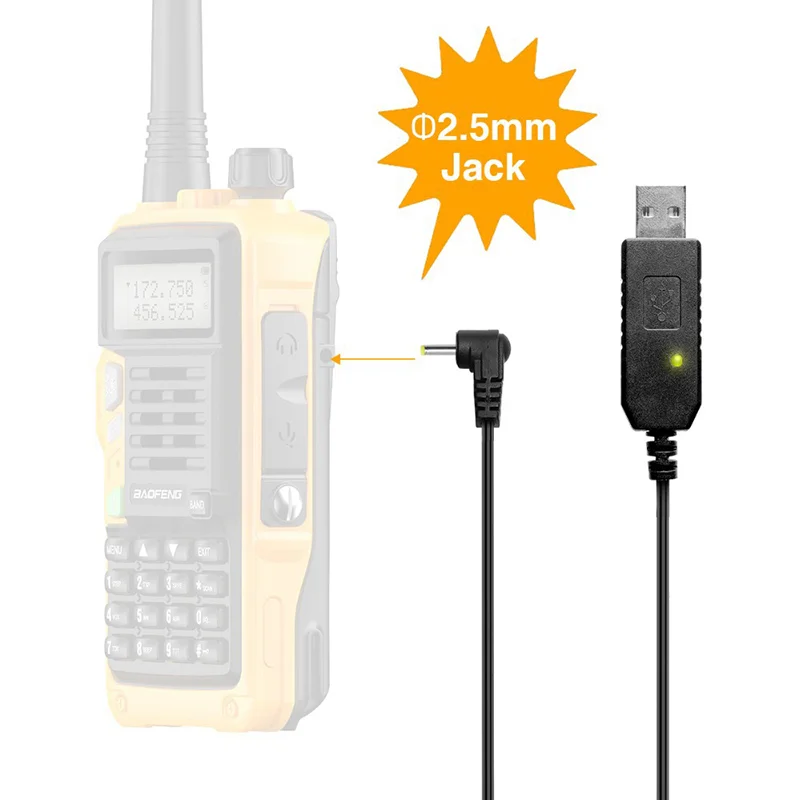 Walkie Talkie USB Charger Cable For UV-5R UV5R UV-82 3800mAh UV-S9 Plus AR-152 Walkie Talkie Ham Two Way Radio
Walkie Talkie USB Charger Cable For UV-5R UV5R UV-82 3800mAh UV-S9 Plus AR-152 Walkie Talkie Ham Two Way Radio