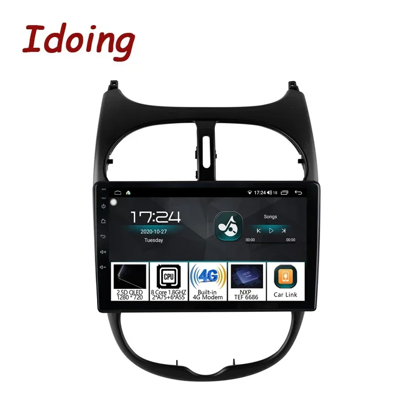 Idoing 9" 4G+64G 2.5D QLED Car Android Radio Player For Peugeot 206 1998-2012 Head Unit Plug And Play DSP GPS Navigation NO 2Din
Idoing 9" 4G+64G 2.5D QLED Car Android Radio Player For Peugeot 206 1998-2012 Head Unit Plug And Play DSP GPS Navigation NO 2Din