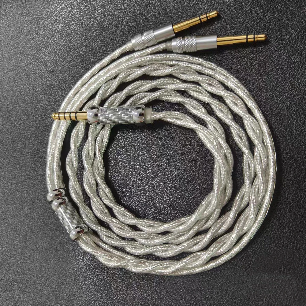 7N Single Crystal Copper Silver Plated Earphone Upgrade Cable 4.4mm To Double 3.5mm 3.5mm To Double 3.5mm For D9200D he400s/i
7N Single Crystal Copper Silver Plated Earphone Upgrade Cable 4.4mm To Double 3.5mm 3.5mm To Double 3.5mm For D9200D he400s/i