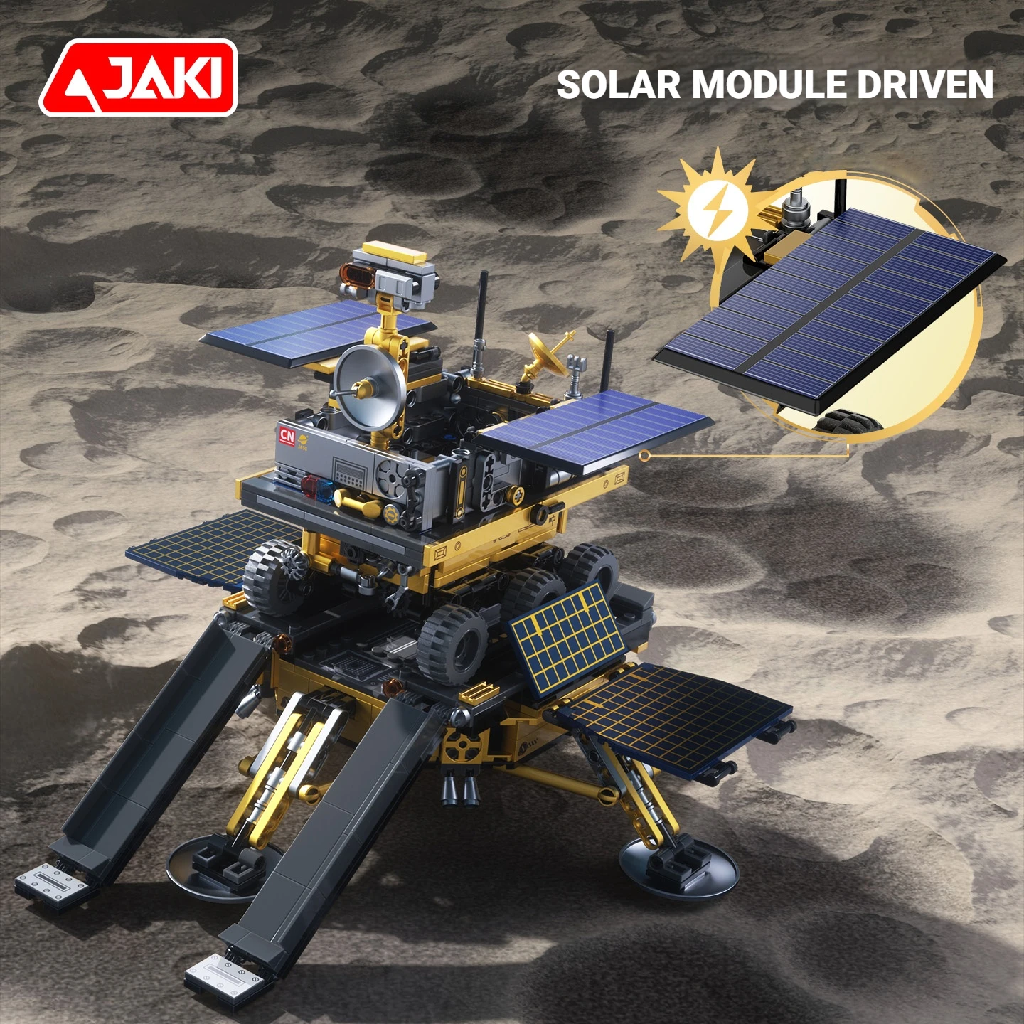 JAKI Solar Powered Lunar Rover Building Blocks Space Exploration Model Kit Educational STEM Toy DIY Assembly Gift for Kids
JAKI Solar Powered Lunar Rover Building Blocks Space Exploration Model Kit Educational STEM Toy DIY Assembly Gift for Kids