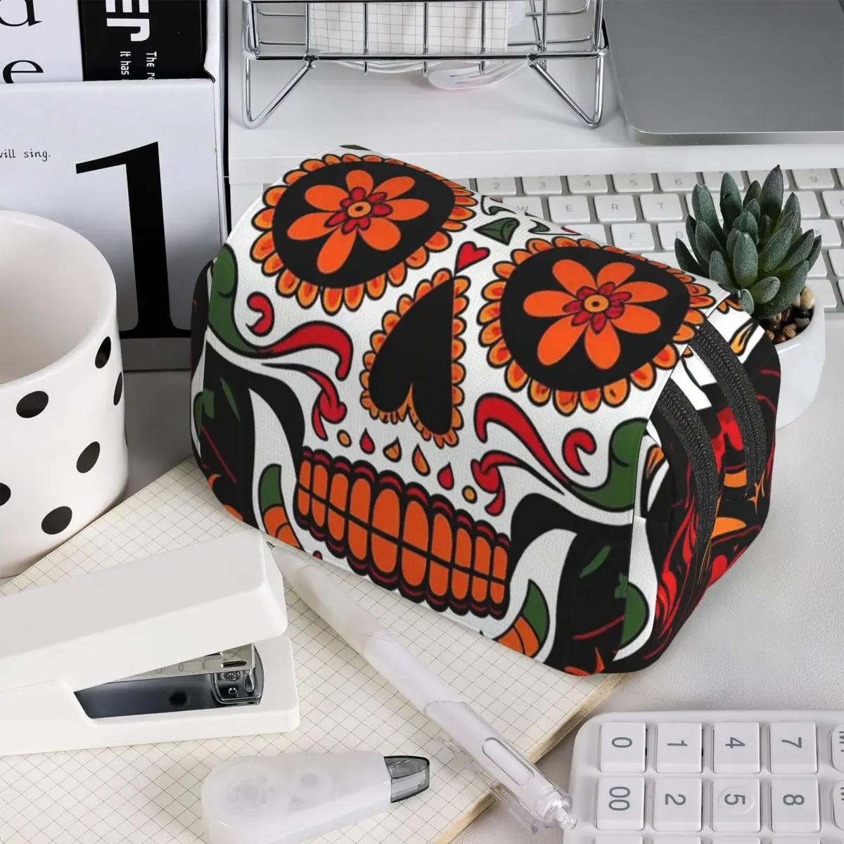 Mexican Skull Calavera Illustration Pencil Case for Students School Pen Box Pencil Bag Stationery Supplies Pen Holder Bag
Mexican Skull Calavera Illustration Pencil Case for Students School Pen Box Pencil Bag Stationery Supplies Pen Holder Bag