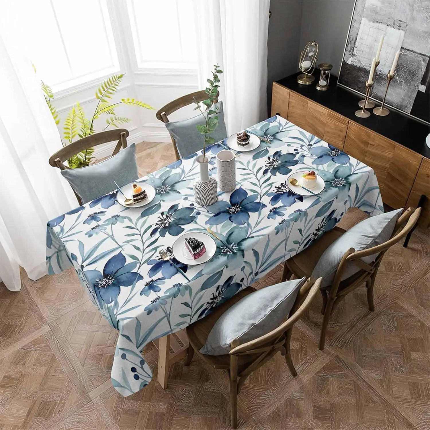 Blue Flower Rectangle Tablecloth Wedding Party Decor Watercolor Summer Botanical Leaves Printed Table Cloths Kitchen Table Decor
Blue Flower Rectangle Tablecloth Wedding Party Decor Watercolor Summer Botanical Leaves Printed Table Cloths Kitchen Table Decor