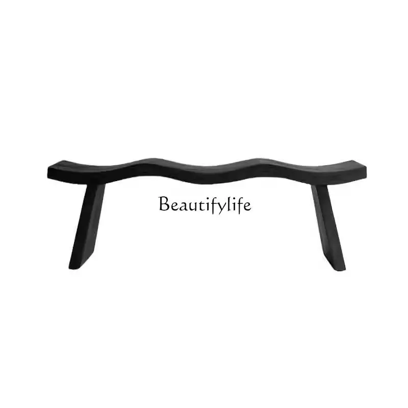 Solid wood wave long stool, simple modern home shoe change and rest dining stool
Solid wood wave long stool, simple modern home shoe change and rest dining stool