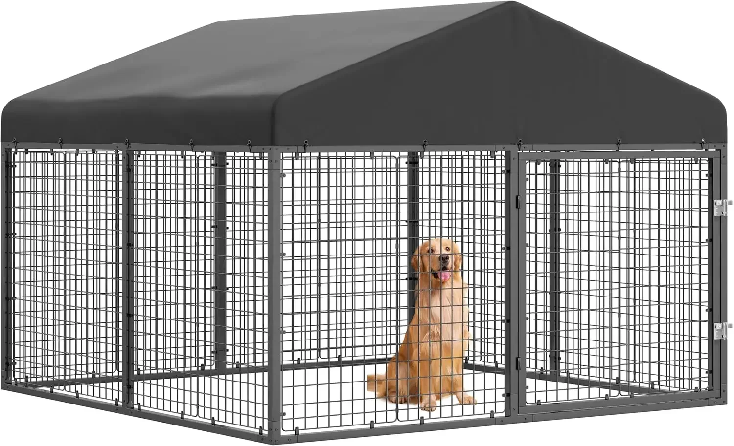 Large Outdoor Dog Enclosure,Heavy Duty Dog Cage with Roof,Galvanized Steel Dog Kennel Fence with Double Safety Locks(6.56'x 6.56
Large Outdoor Dog Enclosure,Heavy Duty Dog Cage with Roof,Galvanized Steel Dog Kennel Fence with Double Safety Locks(6.56'x 6.56