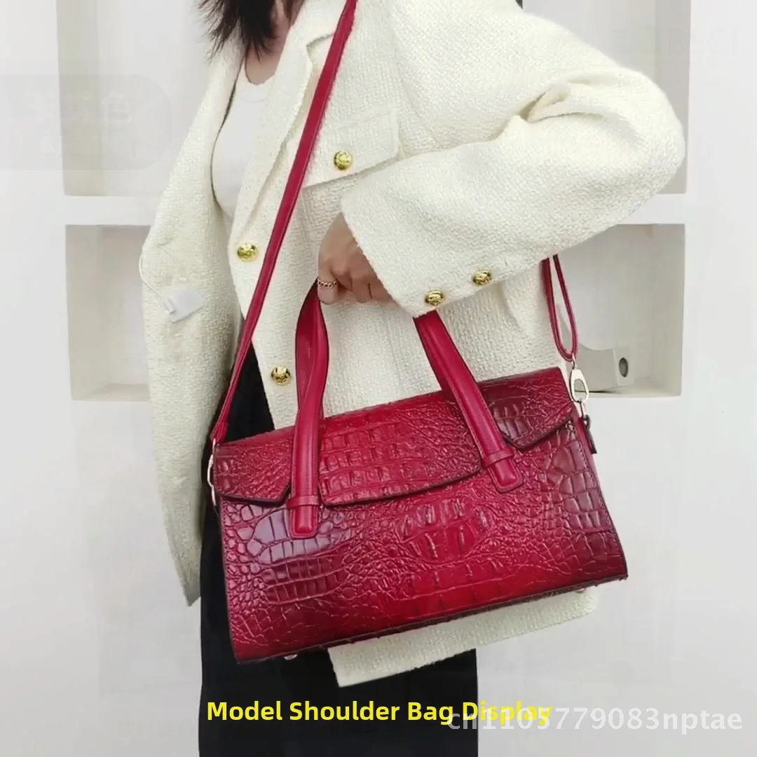 Women's High-End Crocodile Pattern PU Shoulder Crossbody Bag Summer Fashion All-match Portable Boston Bag
Women's High-End Crocodile Pattern PU Shoulder Crossbody Bag Summer Fashion All-match Portable Boston Bag