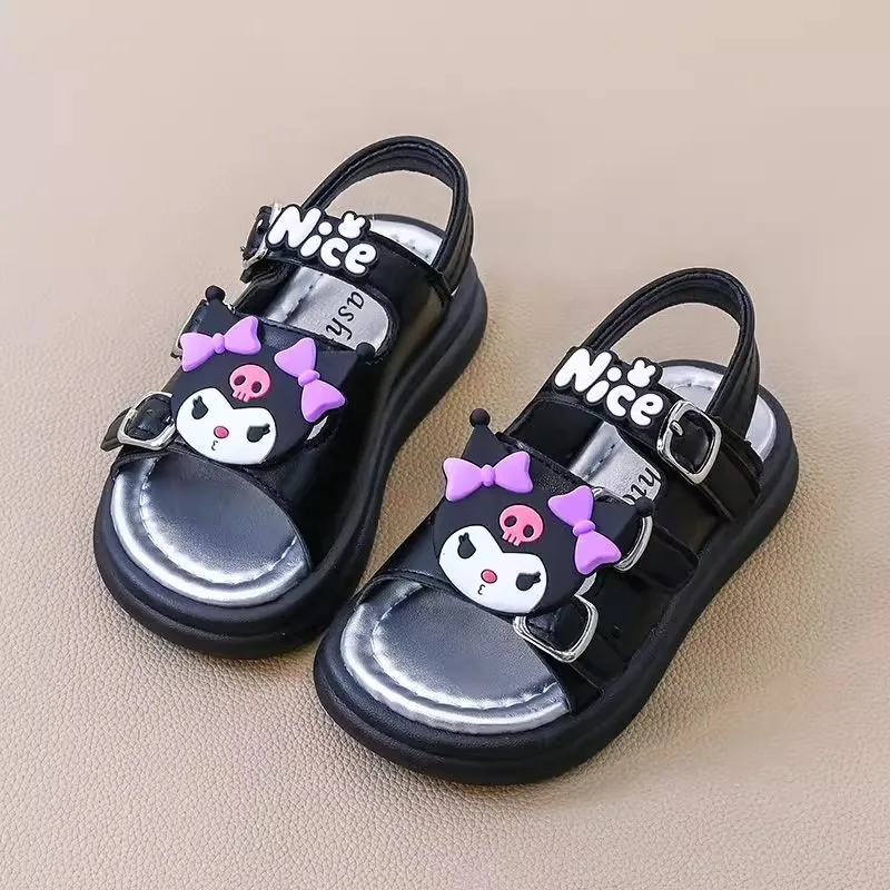 Kids'Sandals Kuromi PU Leather Fashion Sunmer Outdoor Garden Shoes For Girls Anti-slip Breathable Designer Black Size 26-37
Kids'Sandals Kuromi PU Leather Fashion Sunmer Outdoor Garden Shoes For Girls Anti-slip Breathable Designer Black Size 26-37