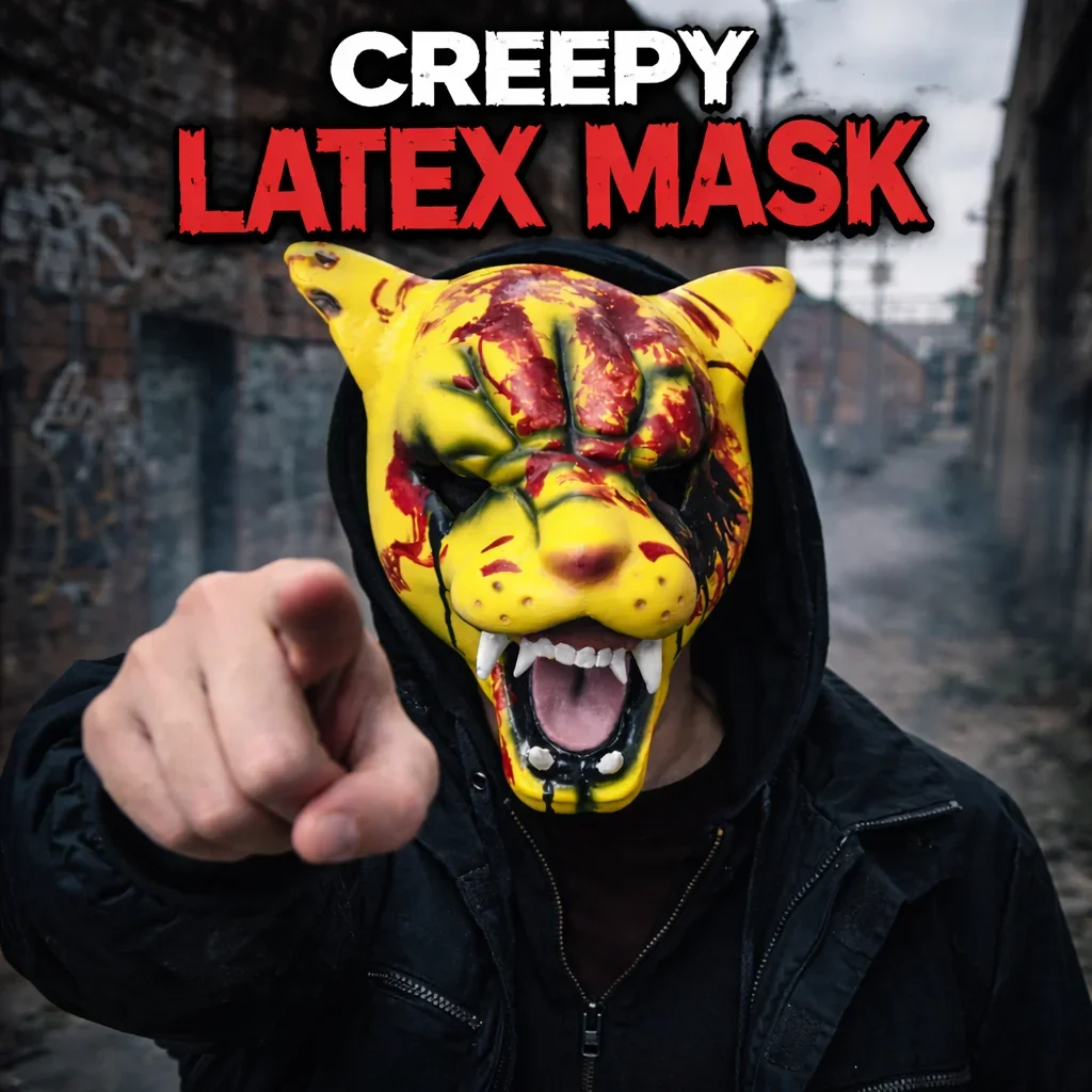 Horror Bloody Tiger Mask Full Head Latex Animal Cosplay Helmet Scary Halloween Party Costume Prop Realistic Beast Head Cover
Horror Bloody Tiger Mask Full Head Latex Animal Cosplay Helmet Scary Halloween Party Costume Prop Realistic Beast Head Cover