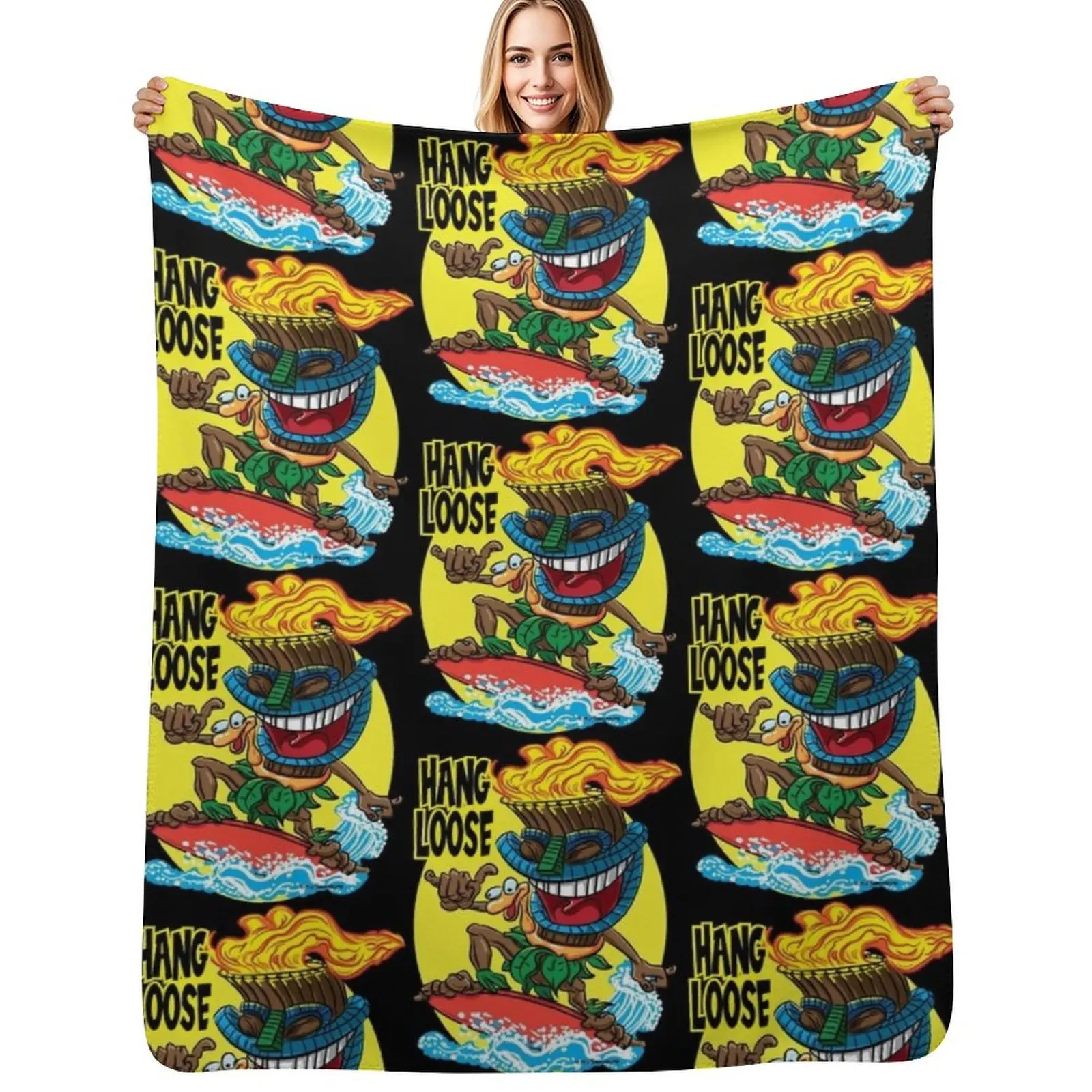 Hang Loose Tiki Surfer Throw Blanket Luxurious Soft Fuzzy Blanket for Sofa Bed
Hang Loose Tiki Surfer Throw Blanket Luxurious Soft Fuzzy Blanket for Sofa Bed