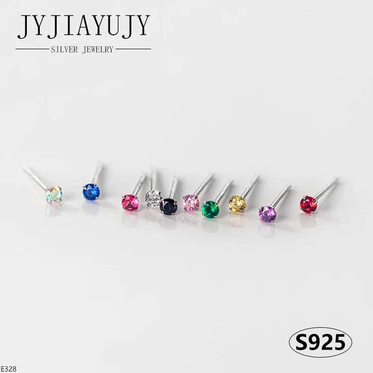 JYJIAYUJY 100% Sterling Silver S925 Stud Earrings 10 Colors 2.5MM Zirconia Fashion Trendy Hypoallergenic Women Jewelry Gift E328
JYJIAYUJY 100% Sterling Silver S925 Stud Earrings 10 Colors 2.5MM Zirconia Fashion Trendy Hypoallergenic Women Jewelry Gift E328