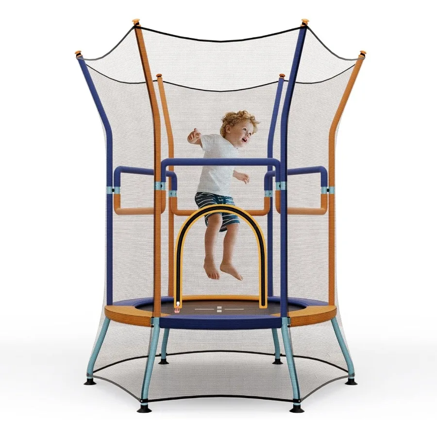 48" Toddler Trampoline with 59" Extra High Enclosure Net Seamless Jumping Mat 2-Level Handle Indoor/OutdoorUse Blue ASTM Approve
48" Toddler Trampoline with 59" Extra High Enclosure Net Seamless Jumping Mat 2-Level Handle Indoor/OutdoorUse Blue ASTM Approve