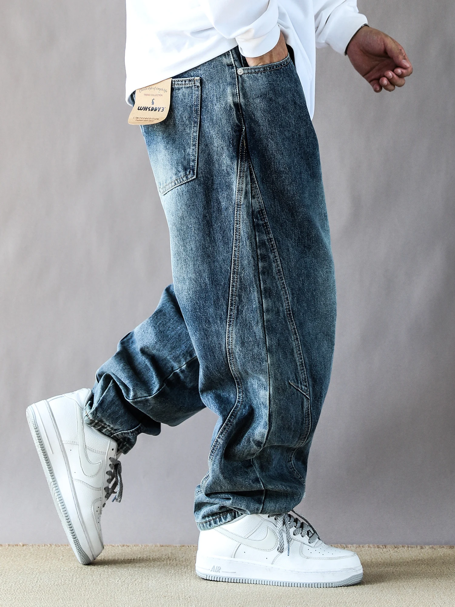 Retro American Men's Jeans Loose Casual Straight Leg Wide Leg Long Pants High Street Style Spring Autumn New Arrival
Retro American Men's Jeans Loose Casual Straight Leg Wide Leg Long Pants High Street Style Spring Autumn New Arrival