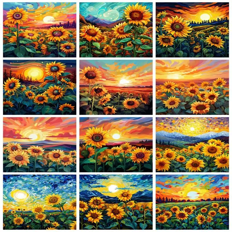 CHENISTORY Painting By Number Sunflowers Drawing On Canvas HandPainted Art Gift DIY Pictures By Number Kits Home Decor
CHENISTORY Painting By Number Sunflowers Drawing On Canvas HandPainted Art Gift DIY Pictures By Number Kits Home Decor