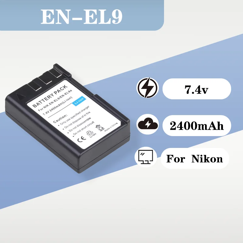 Professional EN-EL9 EN-EL9a Battery 7.4V 2400mAh For Nikon D40 D40X D60 D3000 D5000 DSLR Camera
Professional EN-EL9 EN-EL9a Battery 7.4V 2400mAh For Nikon D40 D40X D60 D3000 D5000 DSLR Camera