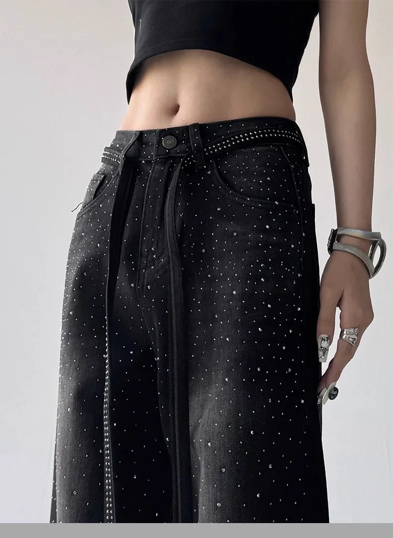 Women's Black Gothic Baggy Jeans Shining Japanese Harajuku 2000S Aesthetic Fashion 90s High Waist Jeans Pants Clothing 2025 New
Women's Black Gothic Baggy Jeans Shining Japanese Harajuku 2000S Aesthetic Fashion 90s High Waist Jeans Pants Clothing 2025 New