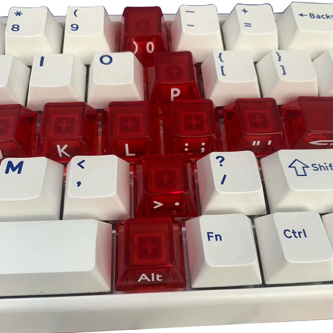 Fog-transparent sword light-transmitting side engraving PC keycaps original height 19 keys full set
Fog-transparent sword light-transmitting side engraving PC keycaps original height 19 keys full set
