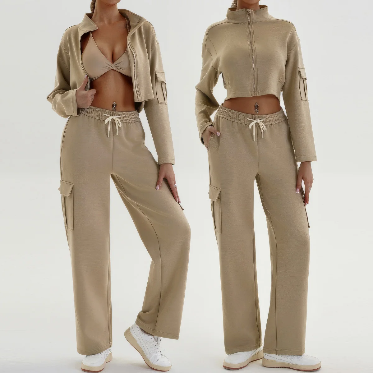 Autumn/Winter New Women Yoga Set 3 Piece Gym Tracksuit Long Sleeve Zipper Hooded Coat Sport Bra Sweatpants Fitness Workout Suit
Autumn/Winter New Women Yoga Set 3 Piece Gym Tracksuit Long Sleeve Zipper Hooded Coat Sport Bra Sweatpants Fitness Workout Suit