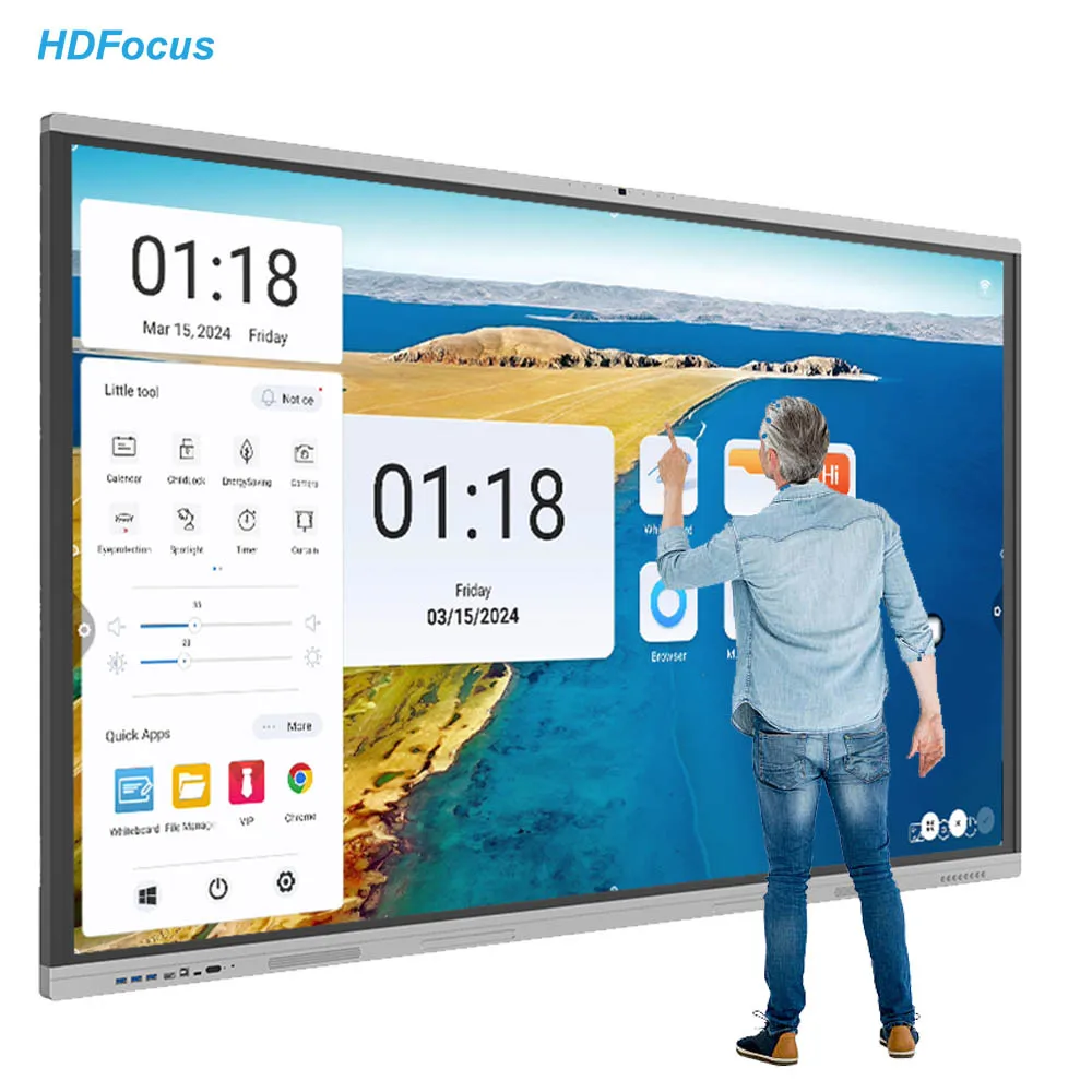 HDFocus 4K ЖК-дисплей Smart Bord Интерактивная панель для доски Цифровая умная интерактивная доска для школы
HDFocus 4K ЖК-дисплей Smart Bord Интерактивная панель для доски Цифровая умная интерактивная доска для школы