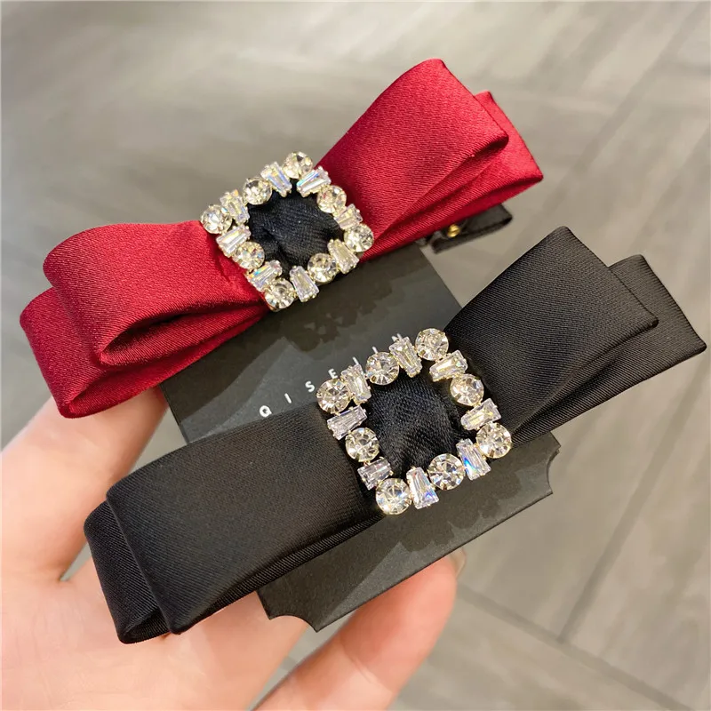 Korean Hair Accessories Fabric Bow Rhinestone Spring Clip Fashionable Temperament Women's Hair Accessories
Korean Hair Accessories Fabric Bow Rhinestone Spring Clip Fashionable Temperament Women's Hair Accessories