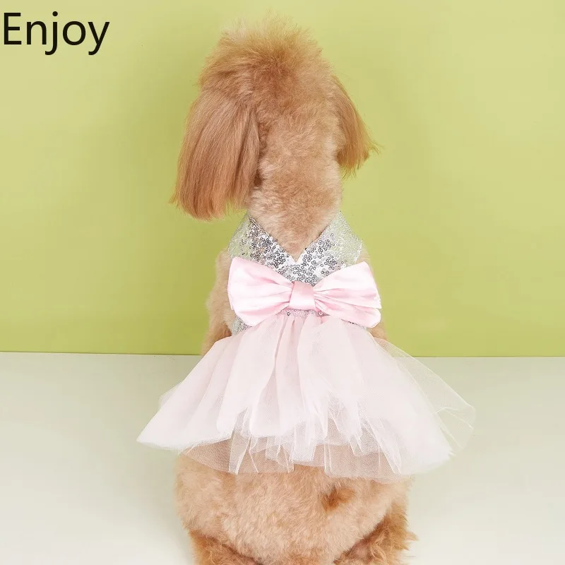 Pet Party Dress New Pink Blue Wedding Dress Cat and Dog V-neck Sequin Gauze Princess Dress Pet Clothing BF1186
Pet Party Dress New Pink Blue Wedding Dress Cat and Dog V-neck Sequin Gauze Princess Dress Pet Clothing BF1186