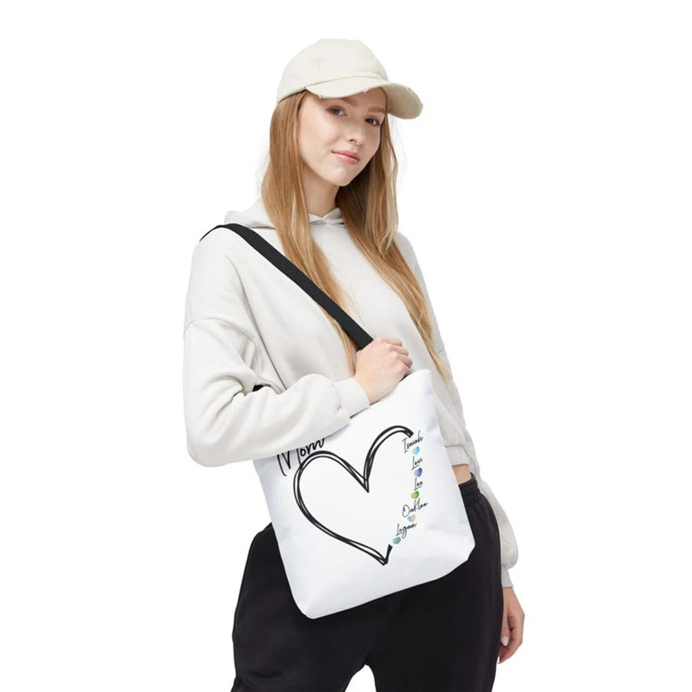 Holiday Famliy Canvas Tote Bag Custom Kids Names Bag For Mom Pre Party Shopping Daily Necessities Gift
Holiday Famliy Canvas Tote Bag Custom Kids Names Bag For Mom Pre Party Shopping Daily Necessities Gift
