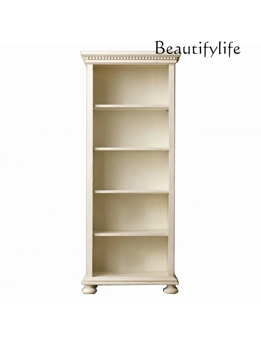 American solid wood multi-layer locker white narrow cabinet floor-to-ceiling bookshelf display cabinet kitchen storage
American solid wood multi-layer locker white narrow cabinet floor-to-ceiling bookshelf display cabinet kitchen storage