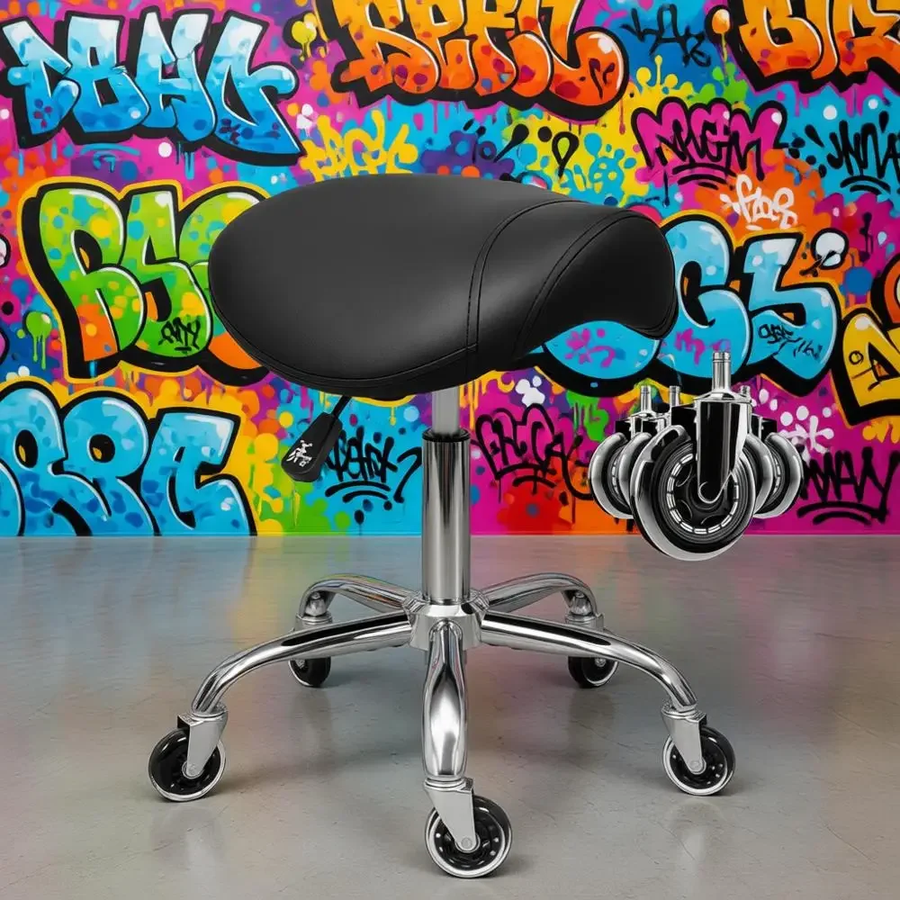 Ergonomic Swivel Rolling Stool with Adjustable PU Leather Seat for Comfort and Massage Clinics
Ergonomic Swivel Rolling Stool with Adjustable PU Leather Seat for Comfort and Massage Clinics