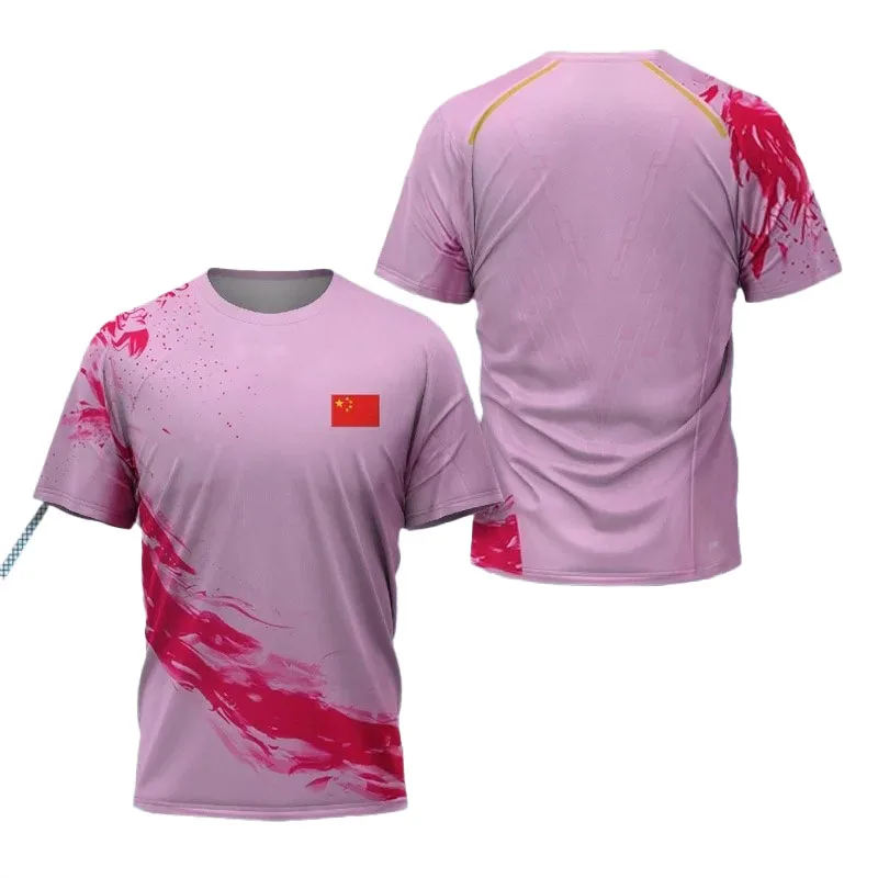CHINA Dragon Table Tennis T-Shirt for Men - Asian Style Badminton Sports Tee with Ping Pong Graphic Art for Gym & Fitness
CHINA Dragon Table Tennis T-Shirt for Men - Asian Style Badminton Sports Tee with Ping Pong Graphic Art for Gym & Fitness