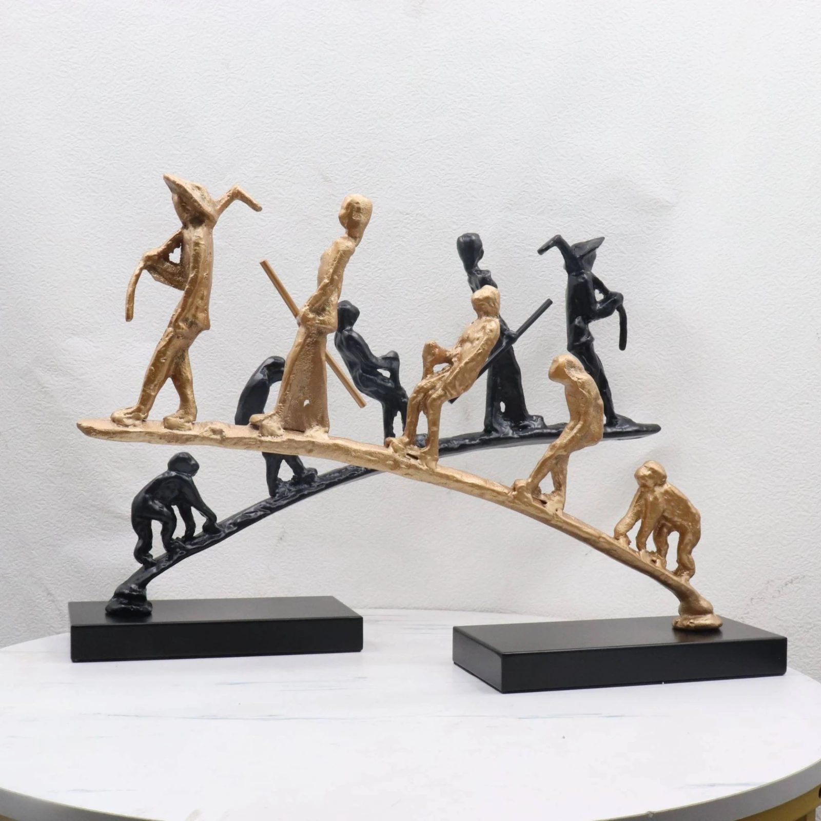 Abstract Human Figure Sculpture Painted Finish Display Figurine House Decoration Curved Design for Tv Cabinet
Abstract Human Figure Sculpture Painted Finish Display Figurine House Decoration Curved Design for Tv Cabinet