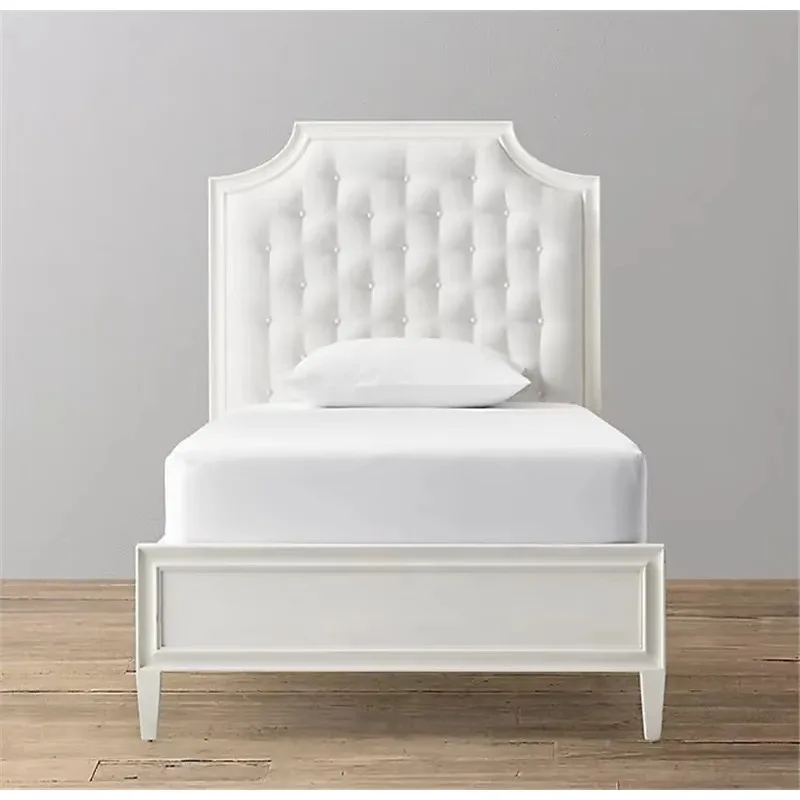 Американская кровать из массива дерева, односпальная кровать, детская кровать для мальчиков и девочек, дубовая простая современная ткань, белая, 1,5 метра
Американская кровать из массива дерева, односпальная кровать, детская кровать для мальчиков и девочек, дубовая простая современная ткань, белая, 1,5 метра