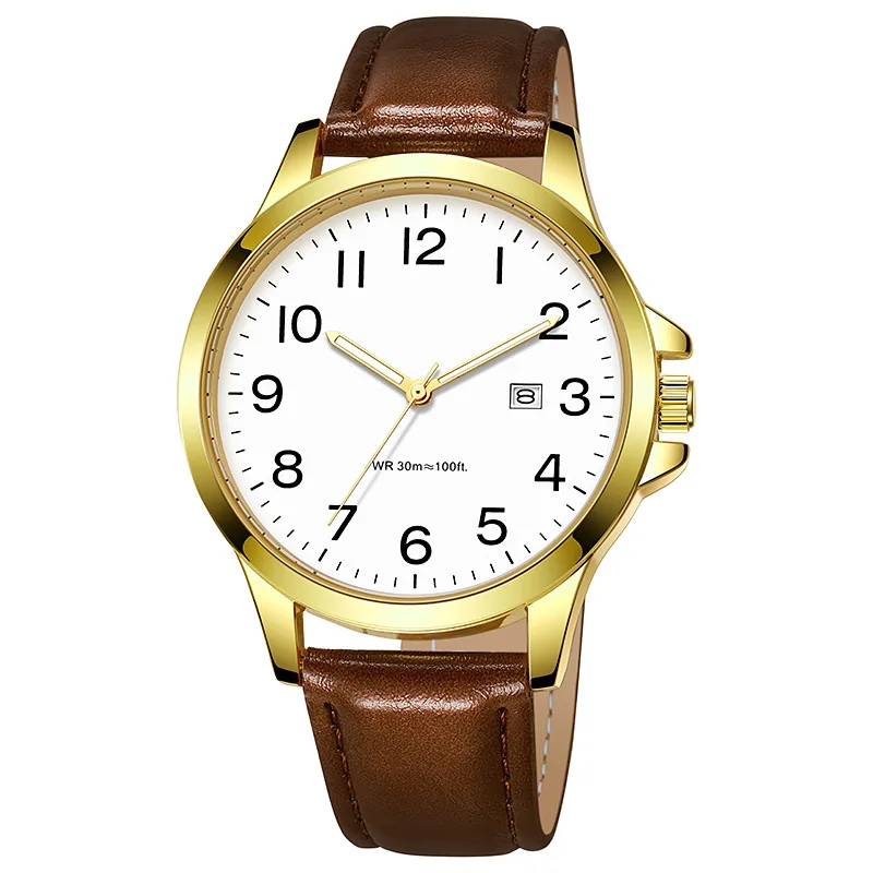 Винтажные модные мужские кварцевые часы с классическим кожаным ремешком, легко читаемые, с деловым и повседневным дизайном, идеальный подарок для отца и пожилых людей.
Винтажные модные мужские кварцевые часы с классическим кожаным ремешком, легко читаемые, с деловым и повседневным дизайном, идеальный подарок для отца и пожилых людей.