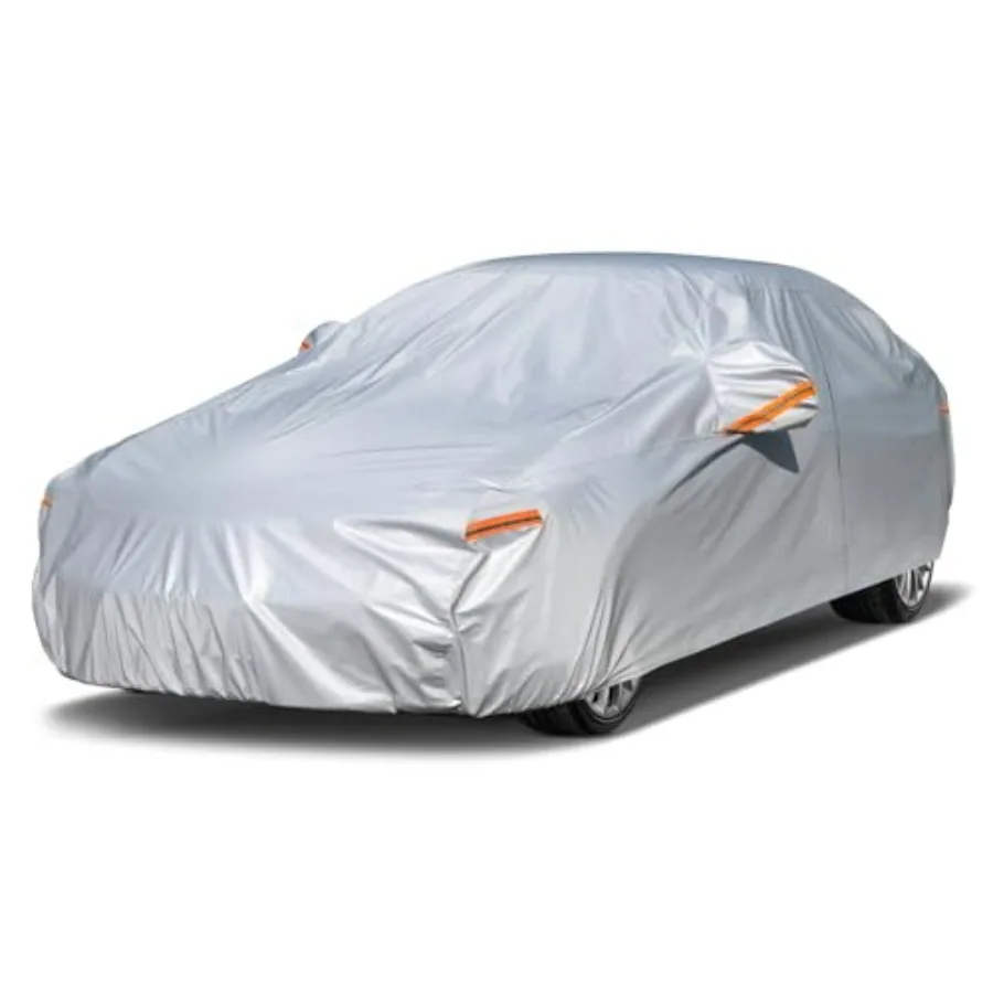 6 Layers Car Cover for Outdoor Automobile Use, Waterproof Cotton with UV Sun Rain Protection, Black, Universal Fit Sedan 178-18
6 Layers Car Cover for Outdoor Automobile Use, Waterproof Cotton with UV Sun Rain Protection, Black, Universal Fit Sedan 178-18