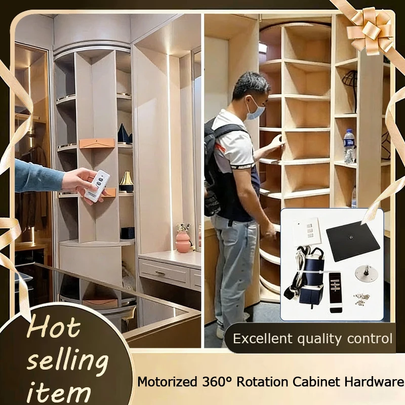 360-Degree Rotating Wardrobe Electric Manual Hardware Accessories Floor To Ceiling Storage Shelf Display Cabinet Organizer
360-Degree Rotating Wardrobe Electric Manual Hardware Accessories Floor To Ceiling Storage Shelf Display Cabinet Organizer