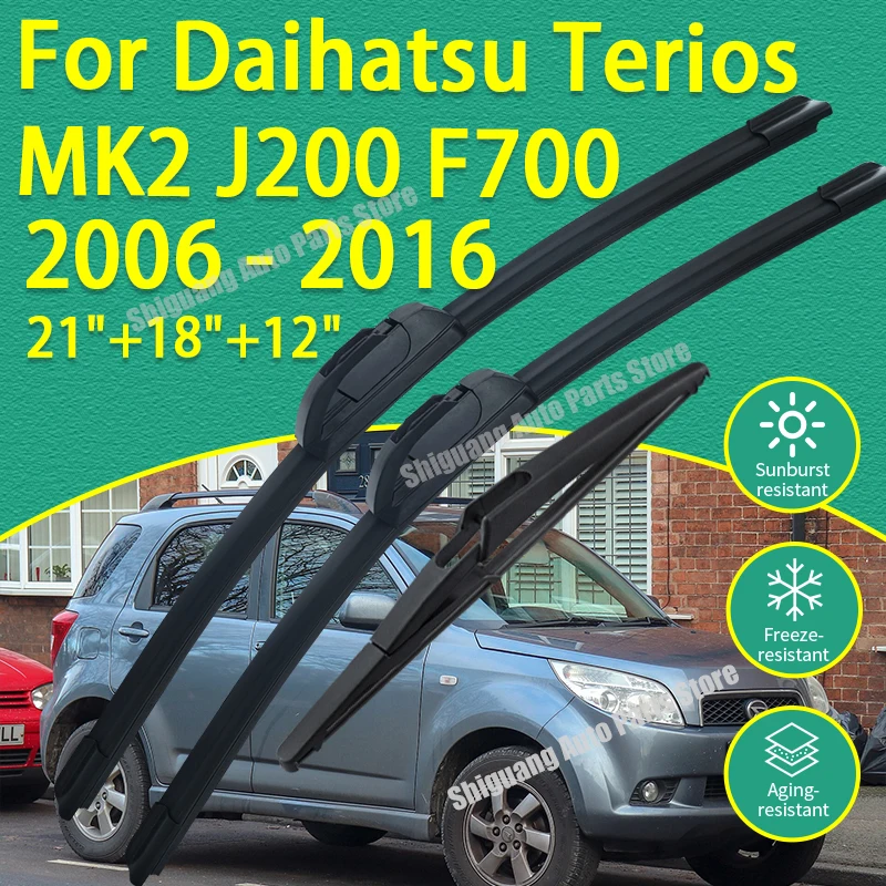 Front Rear Silicone Coating Wipers for Daihatsu Terios MK2 J200 F700 2006 - 2016 Car Wiper Windshield Windscreen Accessories
Front Rear Silicone Coating Wipers for Daihatsu Terios MK2 J200 F700 2006 - 2016 Car Wiper Windshield Windscreen Accessories
