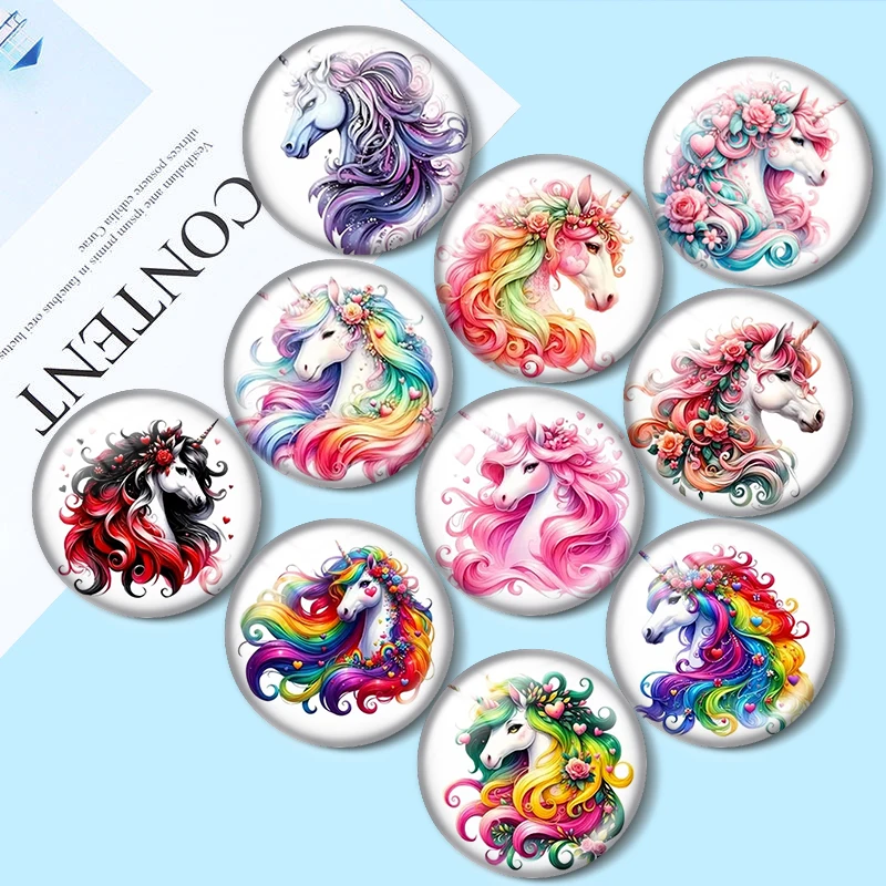 Cartoon Cute color Unicorn 12/18/20/25mm glass cabochon bracelet pendant rings for jewelry demo earrings back Making findings
Cartoon Cute color Unicorn 12/18/20/25mm glass cabochon bracelet pendant rings for jewelry demo earrings back Making findings