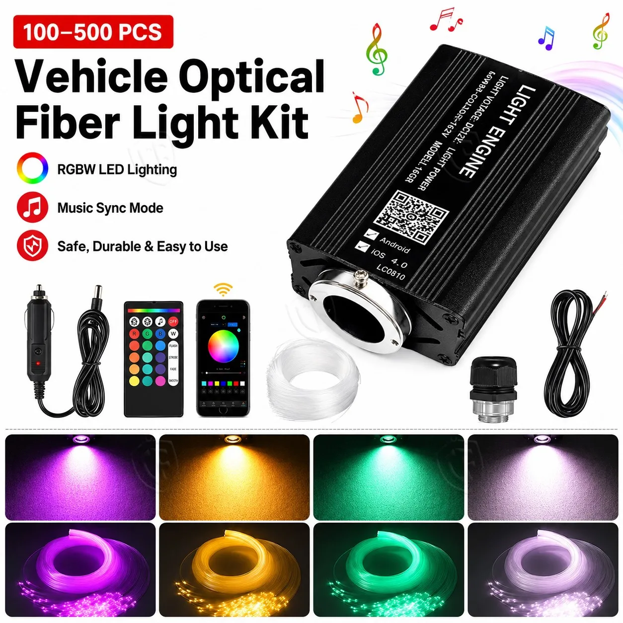 Universal Car Starry Sky Headliner Kit RGBW Fiber Optic Ambient Lighting APP Bluetooth Controlled Interior Roof Decoration DIY
Universal Car Starry Sky Headliner Kit RGBW Fiber Optic Ambient Lighting APP Bluetooth Controlled Interior Roof Decoration DIY