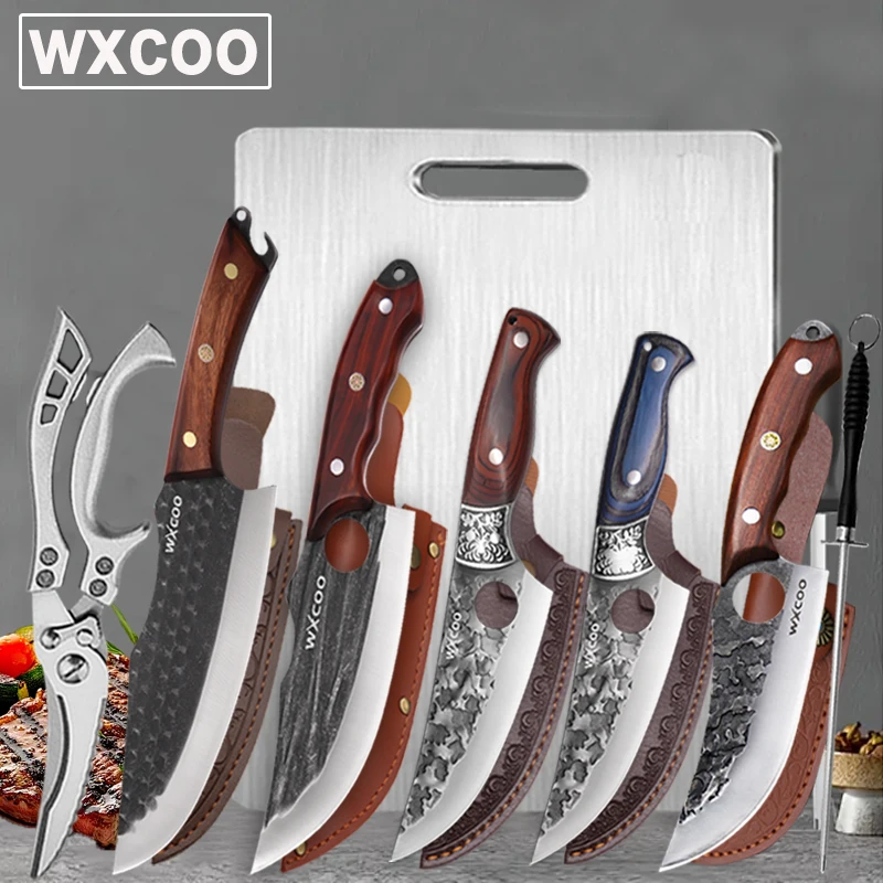 Professional Kitchen Knives Hand Forged Fish Boning Knife Wooden Handle Cooking Fruit Vegetable Utility Knife with Cover
Professional Kitchen Knives Hand Forged Fish Boning Knife Wooden Handle Cooking Fruit Vegetable Utility Knife with Cover