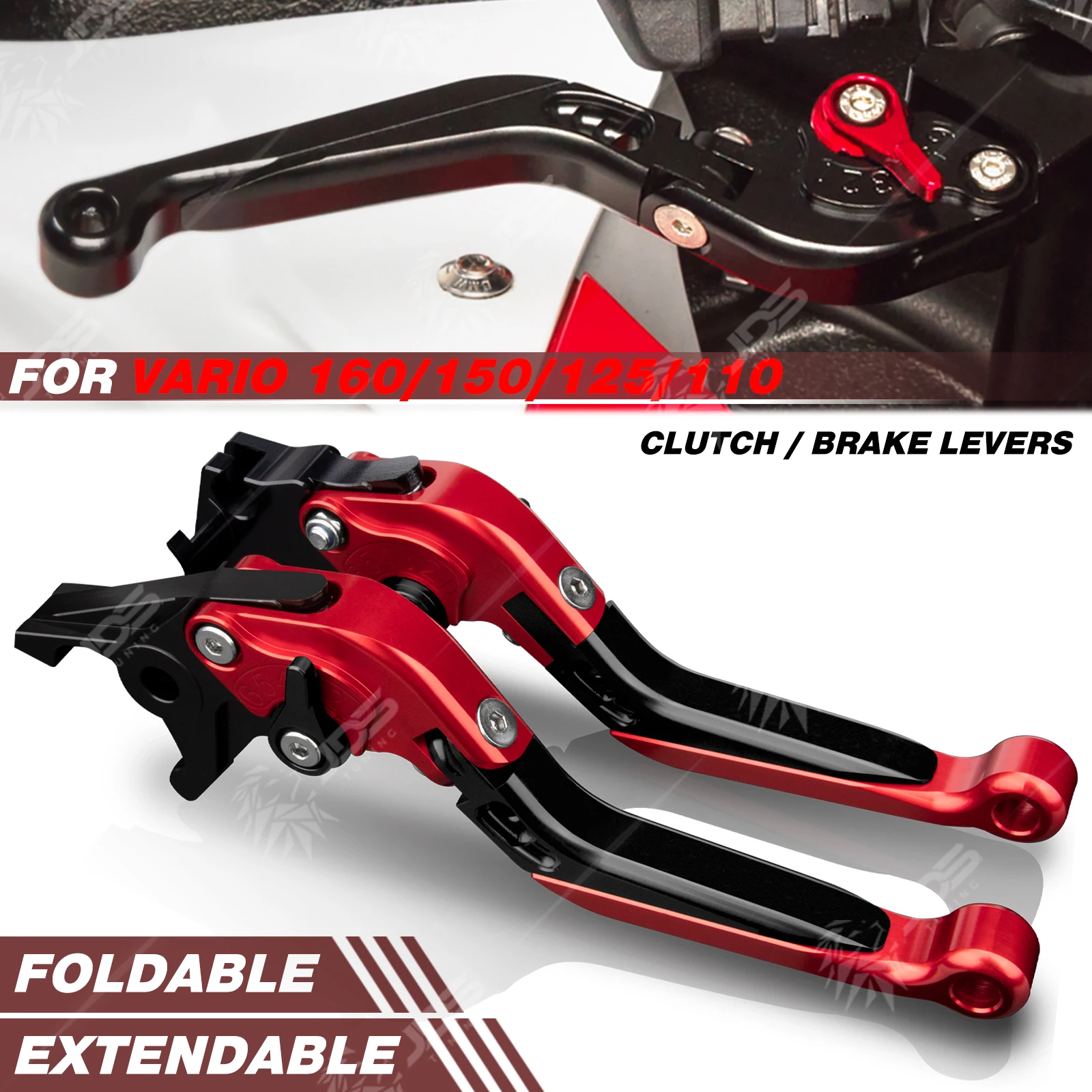 JDSTUNING For Honda VARIO 160/150/125/110 Folding Clutch and Brake Lever Set Adjustable Levers Motorcycle Accessories Parts
JDSTUNING For Honda VARIO 160/150/125/110 Folding Clutch and Brake Lever Set Adjustable Levers Motorcycle Accessories Parts