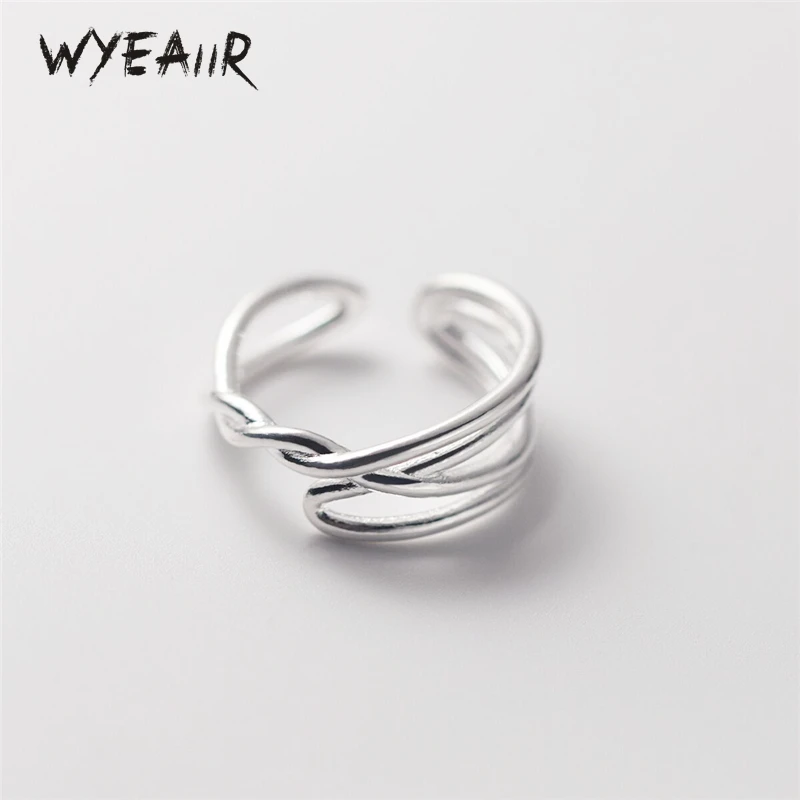 WYEAIIR 925 Sterling Silver Simple Lines Twisted Individual Ins Resizable Opening Ring For Women Jewelry
WYEAIIR 925 Sterling Silver Simple Lines Twisted Individual Ins Resizable Opening Ring For Women Jewelry
