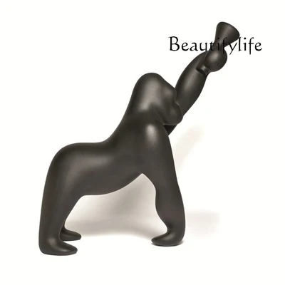 Nordic creative fashion living room bedroom animal sculpture art orangutan floor lighting designer
Nordic creative fashion living room bedroom animal sculpture art orangutan floor lighting designer
