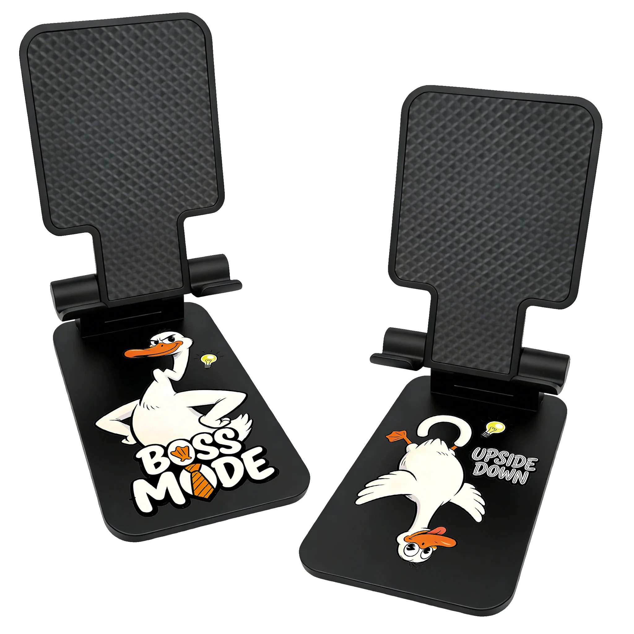 2-компонентная черная подставка для телефона с большим рисунком белого гуся, фиксированная подставка для ленивого рабочего стола, портативная регулируемая подставка для телефона
2-компонентная черная подставка для телефона с большим рисунком белого гуся, фиксированная подставка для ленивого рабочего стола, портативная регулируемая подставка для телефона