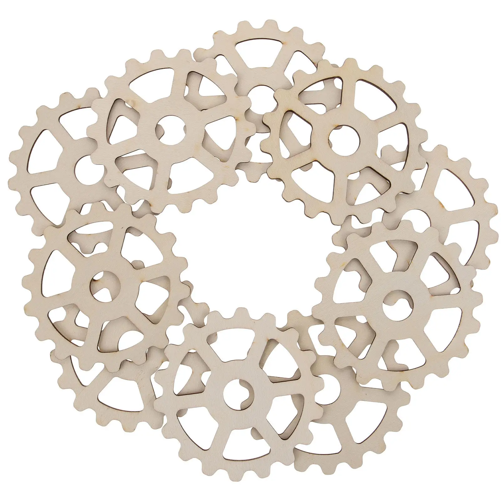 10Pcs Wooden Gear Cutouts Unfinished Blank Craft Slices Smooth Edges Safe for Kids Painting DIY Home Decor Festival Party
10Pcs Wooden Gear Cutouts Unfinished Blank Craft Slices Smooth Edges Safe for Kids Painting DIY Home Decor Festival Party