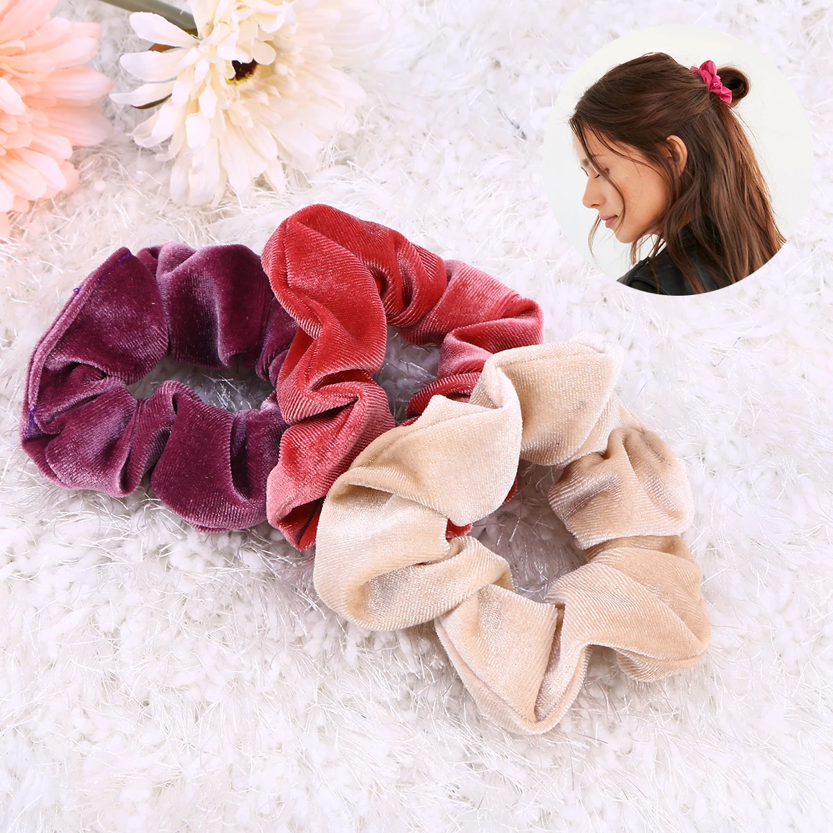 5 Pcs Velvet Hair Curls Ties for Girls Ponytail Holders Bands Rope Scrunchies
5 Pcs Velvet Hair Curls Ties for Girls Ponytail Holders Bands Rope Scrunchies