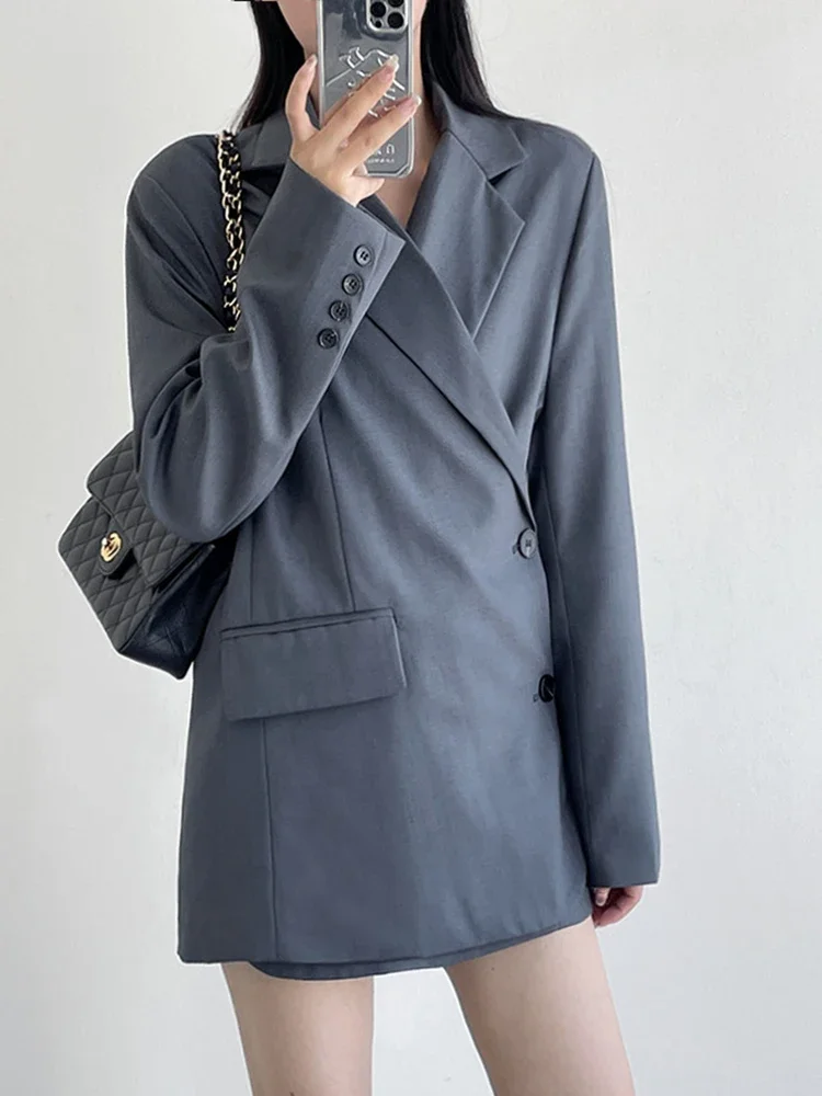 ZOZO Women Fashion New Solid Spliced Button Blazers Lapel Long Sleeve Irregular Elegant Temperament Stylish Coat Female
ZOZO Women Fashion New Solid Spliced Button Blazers Lapel Long Sleeve Irregular Elegant Temperament Stylish Coat Female