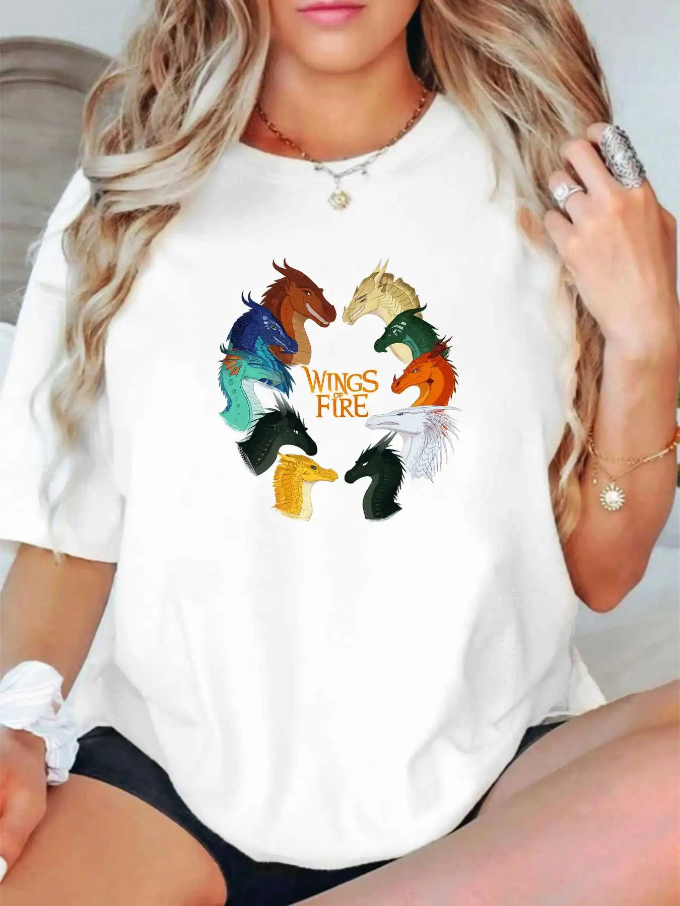 【1142415】 Женская футболка больших размеров с круглым вырезом и короткими рукавами, эластичными половинными рукавами и модными принтами
【1142415】 Женская футболка больших размеров с круглым вырезом и короткими рукавами, эластичными половинными рукавами и модными принтами