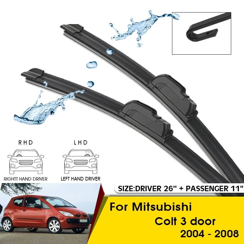 Car Wiper Blades For Mitsubishi Colt 3 door 2004-2008 Windshield Windscreen Front Window Blades 26"+11" Car Accessories
Car Wiper Blades For Mitsubishi Colt 3 door 2004-2008 Windshield Windscreen Front Window Blades 26"+11" Car Accessories