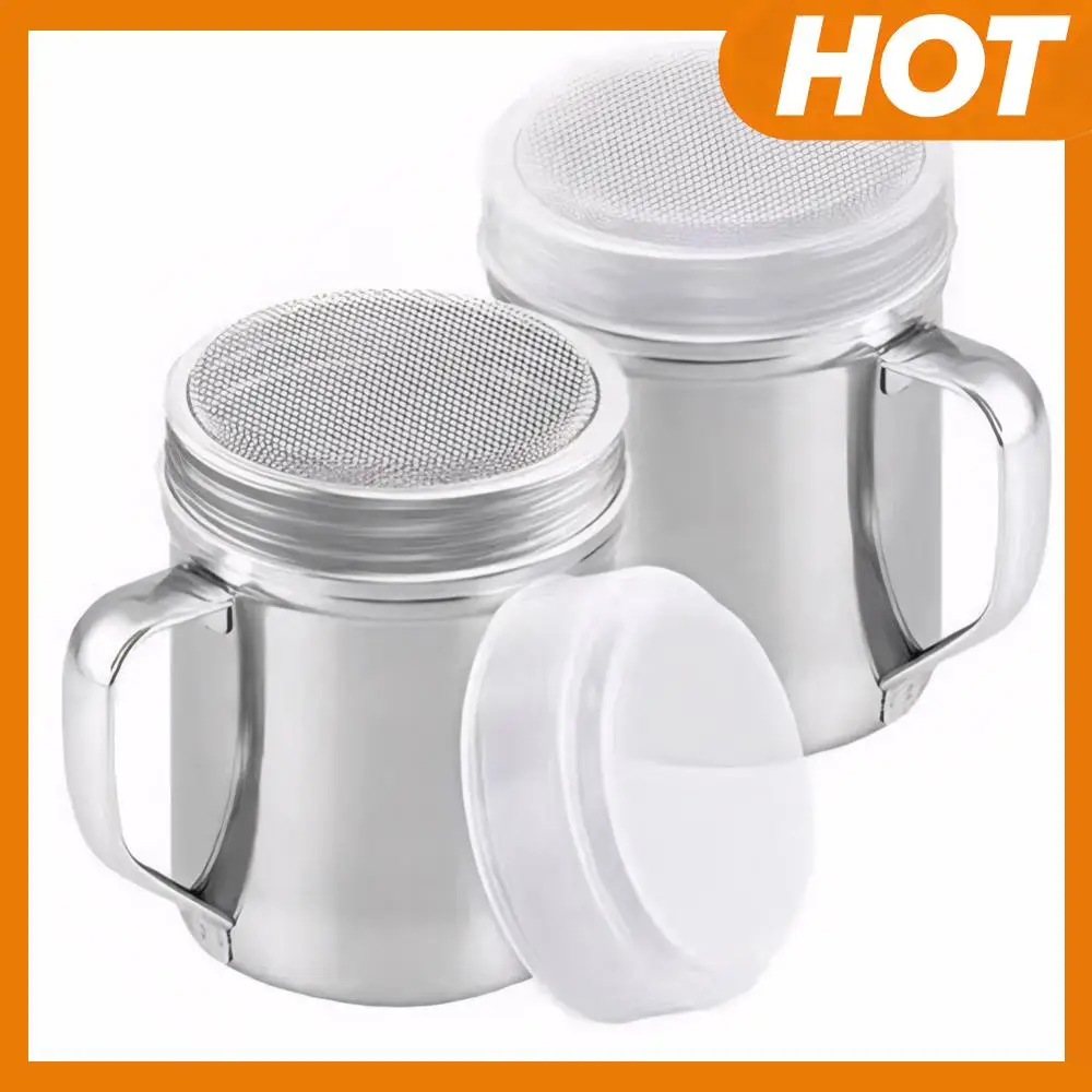 Диспенсер-шейкер из нержавеющей стали с ручкой, мелкоячеистый, для кофе, сахара, перца, муки
Диспенсер-шейкер из нержавеющей стали с ручкой, мелкоячеистый, для кофе, сахара, перца, муки